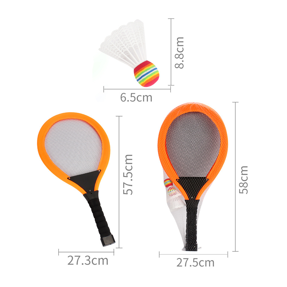 Easy customized kids outdoor sports cloth art beach tennis racket set with light and balls