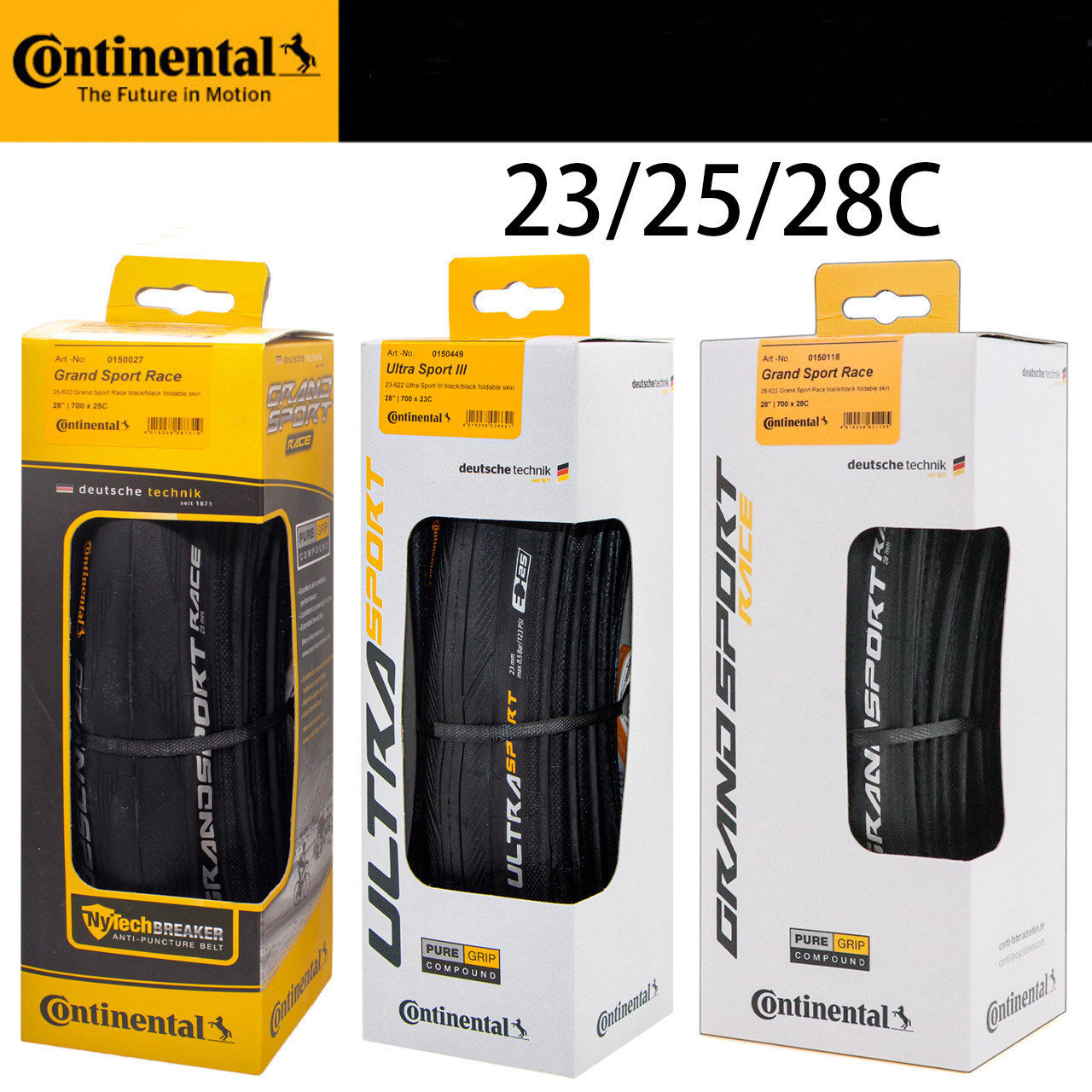 High Quality Continental 700C Mountain Cycling And City Ride 23/25/28MM Bike Folding Puncture-proof Tires MTB Bicycle Tire boxed