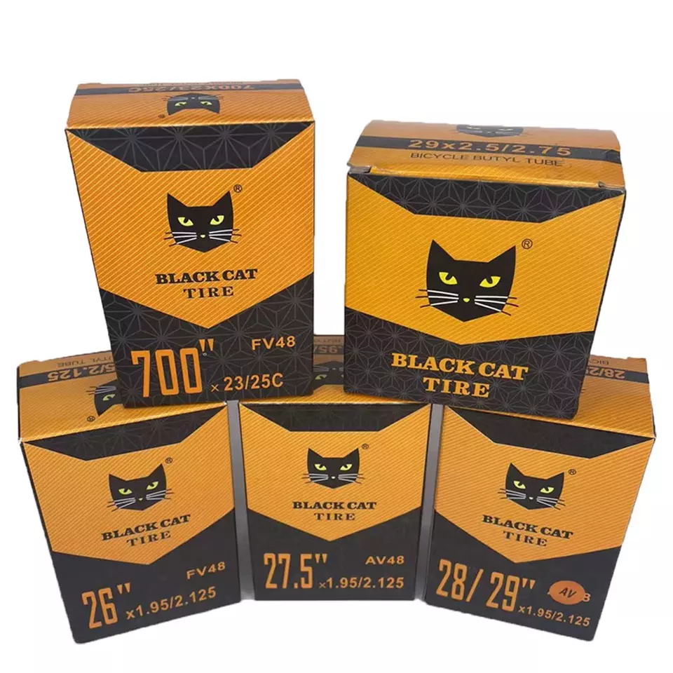 Black Cat wholesale 20 24 26 27.5 28 29 700c road mountain bicycle inner bike tube for ebike electric bicycle tire