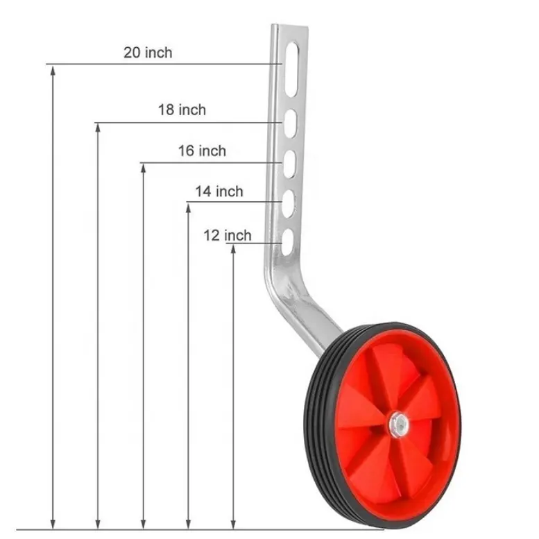 Bicycle Training Wheels 12 14 16 18 20 Inch Heavy Duty Rear with Stabilizers Mounted Kit for Kids Boy Girls Bikes