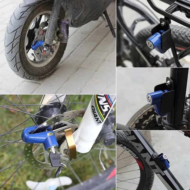 Anti theft Wheel Disc Brake Lock Security Electric Bike Lock For Mountain Bicycle  Motorcycle Cycling Accessories Bike Accessory