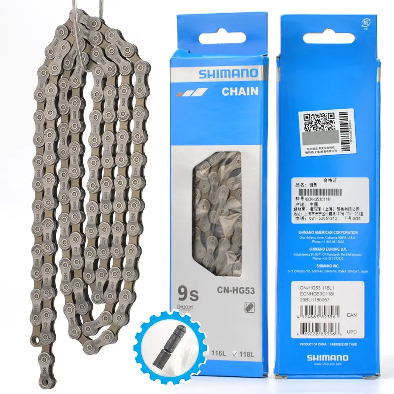 Shimano Steel Bicycle Chain 8/9/10/11/12 Speed HG40 HG53 HG54 HG601 M6100 Bike Components Parts 116Links for MTB & Road Bike