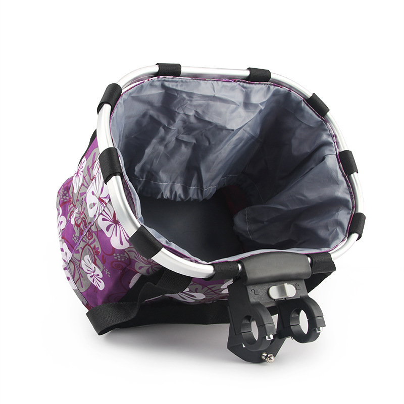 Quick Release and Easy Install Detachable Folding Handlebar Basket Cycling Bag Carrier Pet Dog Bike Bicycle Basket