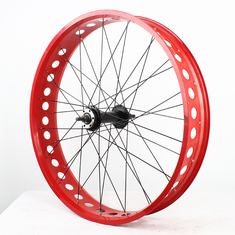 High Quality 20/24/26*4.0 Hollow Fat Bike Bicycle Wheel 36H 135/190mm MTB Snow and Beach 26x4 Bicycle Wheelset Electric Parts