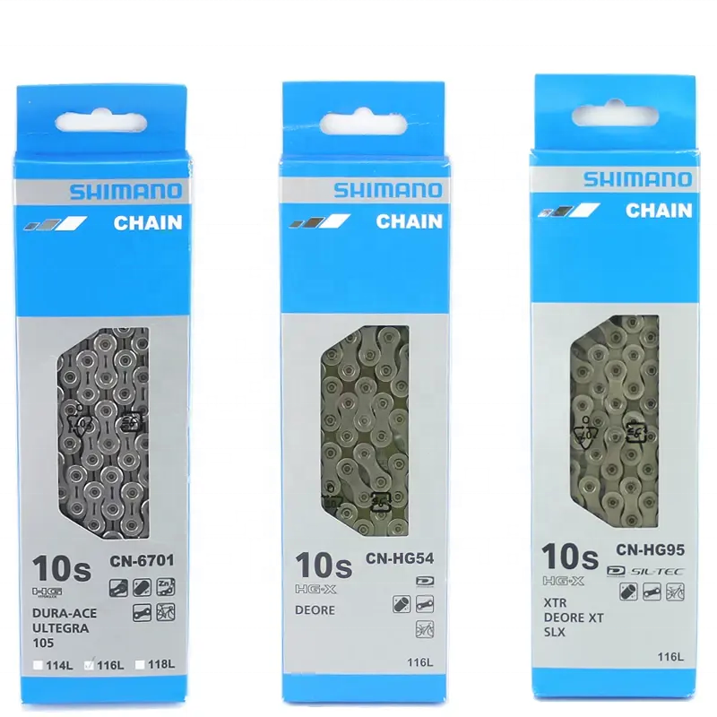 Shimano Mountain Bike Chain 9/10 Speed HG53 HG54 112Links 116Links Silver Road Bicycle Chain Cycling Bicycle Parts Chains