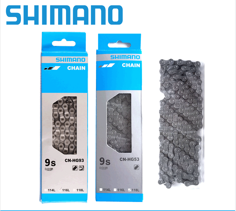 Shimano Mountain Bike Chain 9/10 Speed HG53 HG54 112Links 116Links Silver Road Bicycle Chain Cycling Bicycle Parts Chains