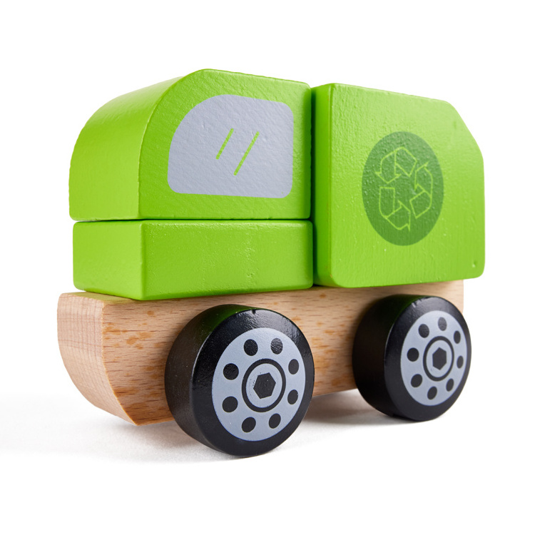 Wooden Car Collection For Kid Playing And Training Toys Kids Educational Baby Grasping Push Toy Vehicles