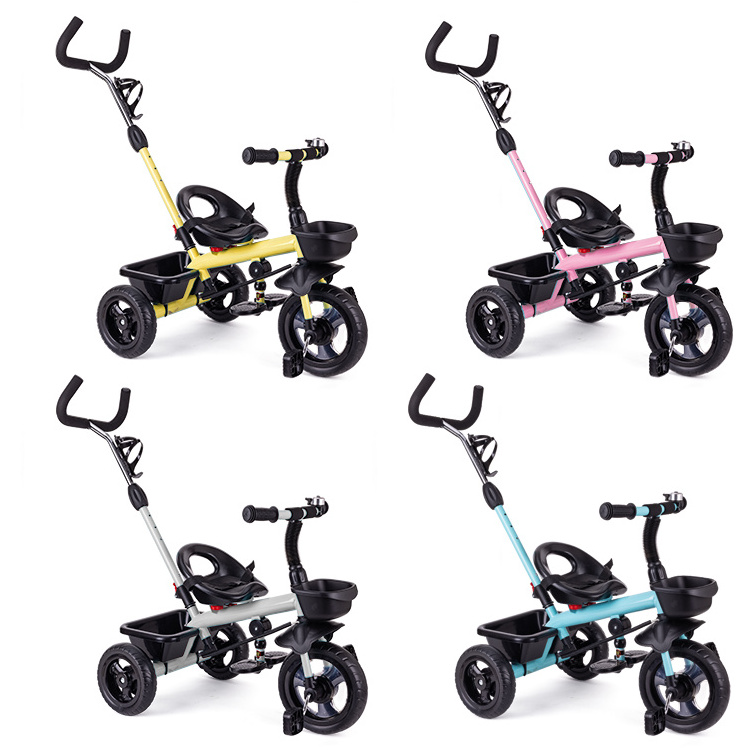 3 In 1 Kids Ride-on Cars Trendy Balance Bike With Removable Pedals Stroller Baby Bike Folding Christmas Toddler Tricycle