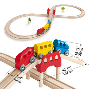 High Quality Rail Fairy Figure of Eight Wooden Train Set with Pink Train Train Accessories car