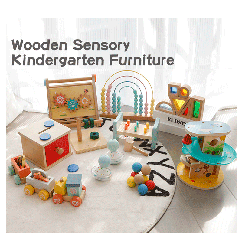 Montessori Kids Wooden Sensory Coin Box Drawer Game Educational Preschool Training Drum Infant Baby Materials Teaching Aids Toys