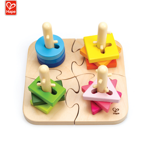 Hape Wholesale Toys Puzzle Boxes Safety Educational Wood Chinese Cheap Baby Jigsaw Puzzle