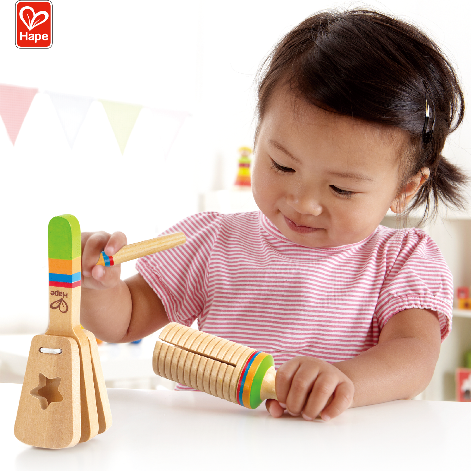 Hape Rhythm Set Natural Wooden Music Instrument Toy for Kids