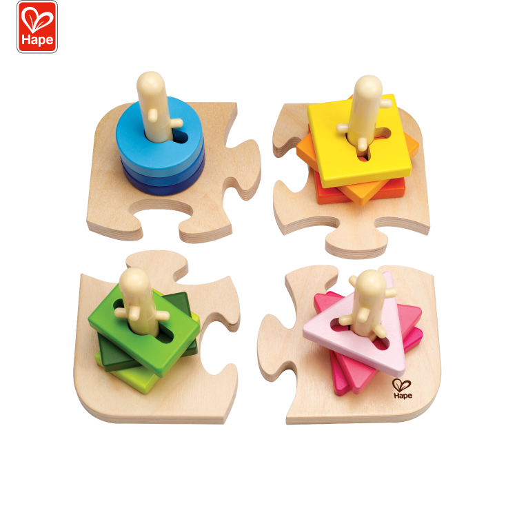 Hape Wholesale Toys Puzzle Boxes Safety Educational Wood Chinese Cheap Baby Jigsaw Puzzle