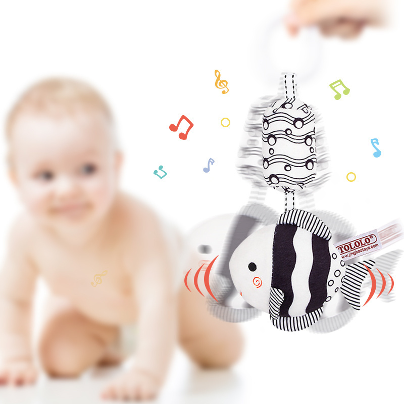 Cartoon Rattle Music Toy Baby Crib Sea Wind Bell Crib Decoration Newborn Sleep Gift