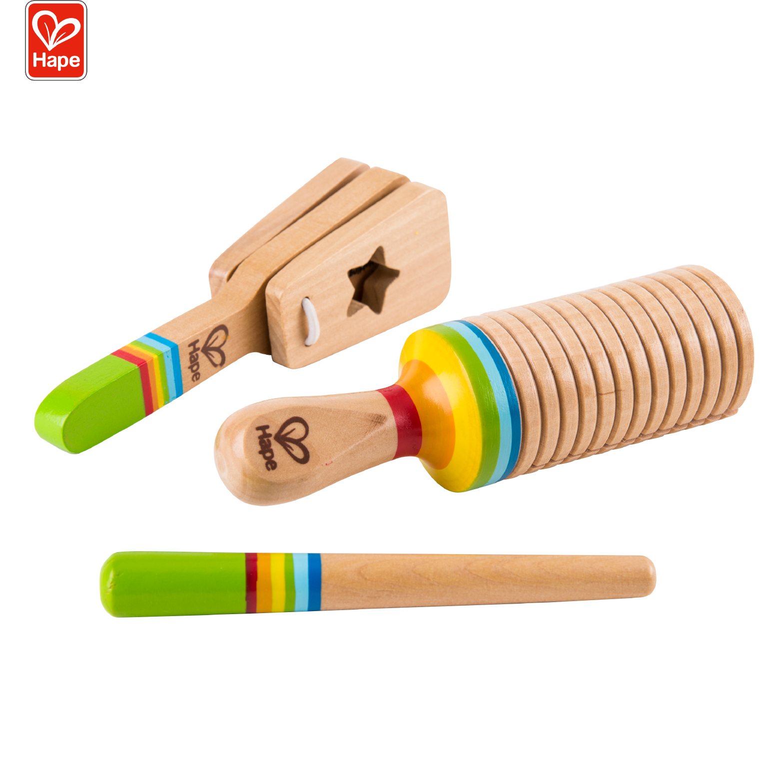 Hape Rhythm Set Natural Wooden Music Instrument Toy for Kids