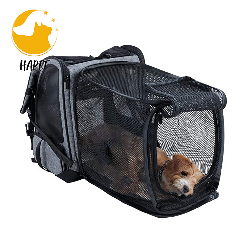 Pet Cat Dog Carrier Portable Cat Dog Bags For Out Door Petsfit Large Expandable Dog Backpack Carrier with Good Ventilation