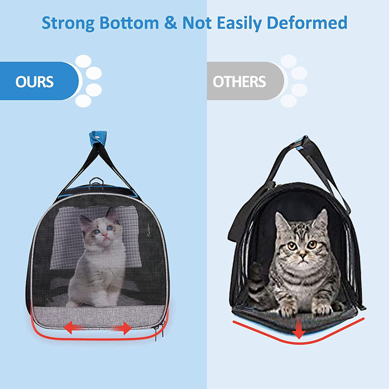 Cat Carrier Cats 20 lbs Cats Under 25 lbs Small Dogs Unique Side Bag Top Load Sided Escape Proof with 4 Ventilated Window