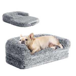 High quality Luxury Large Sofa Pet/Dog Bed Removable Washable Cover Pet Beds 2 in 1 Bed And Mat Fold able