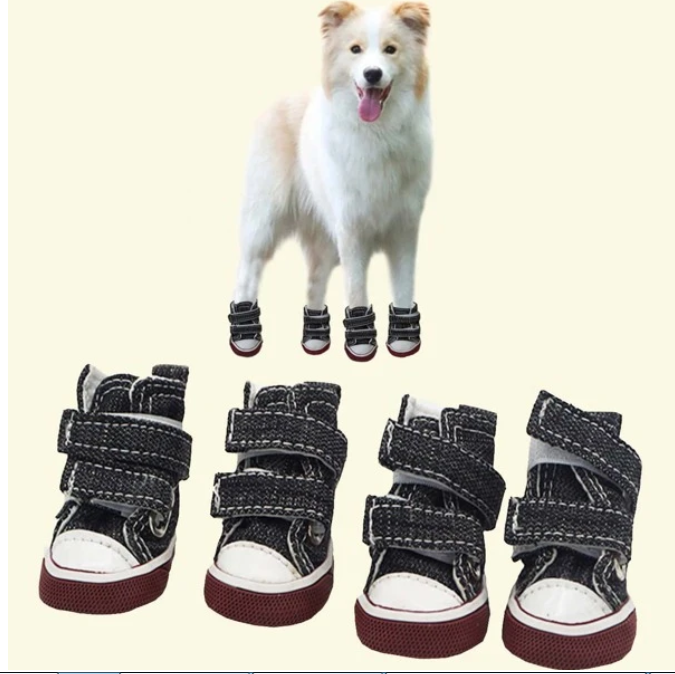 High Quantity Canvas Anti-slip Pets Sport Casual Boots Small Dog Shoes for Autumn/Winter