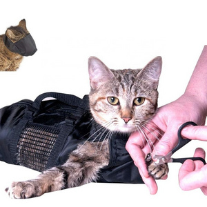 Cat Grooming Bag Restraint Bag For Cat Grooming Accessory And Free Pet Muzzle