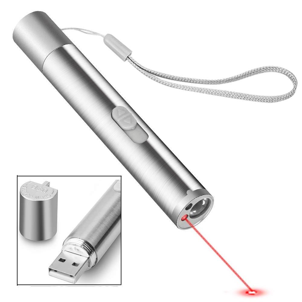 Rechargeable Cat Laser Pointer Toy 3 In 1 Red Laser Pointer Interactive Light Training Tool With USB Charging For Cat Dog