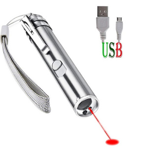 Rechargeable Cat Laser Pointer Toy 3 In 1 Red Laser Pointer Interactive Light Training Tool With USB Charging For Cat Dog