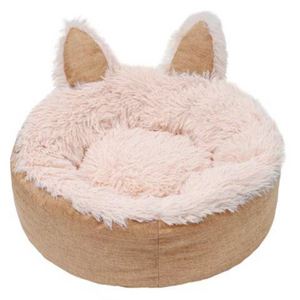 Lazy Rabbit Upgrade Cat Bed for Indoor Cats, Fluffy Calming Self Warming Round Cushion