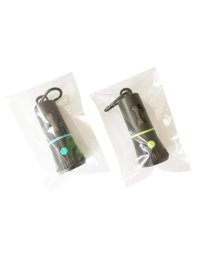 Portable Pet Dog Waste Bags Dog Poop Bags and Dispenser with electric Torch Led Safety Flashlight