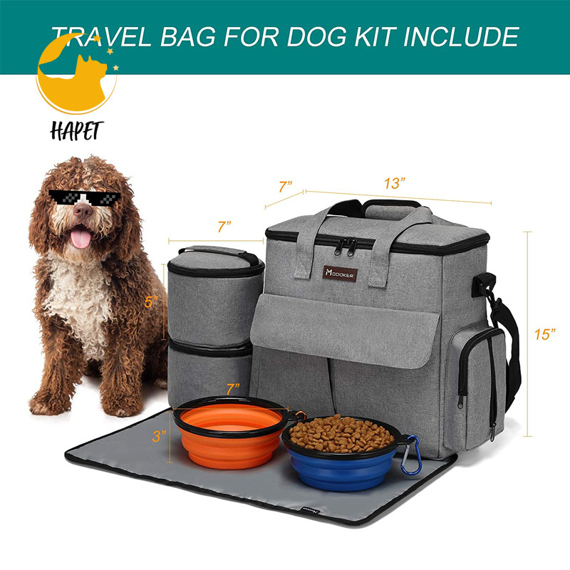 Lightweight waterproof dog bags tote organizer bag for pet travel