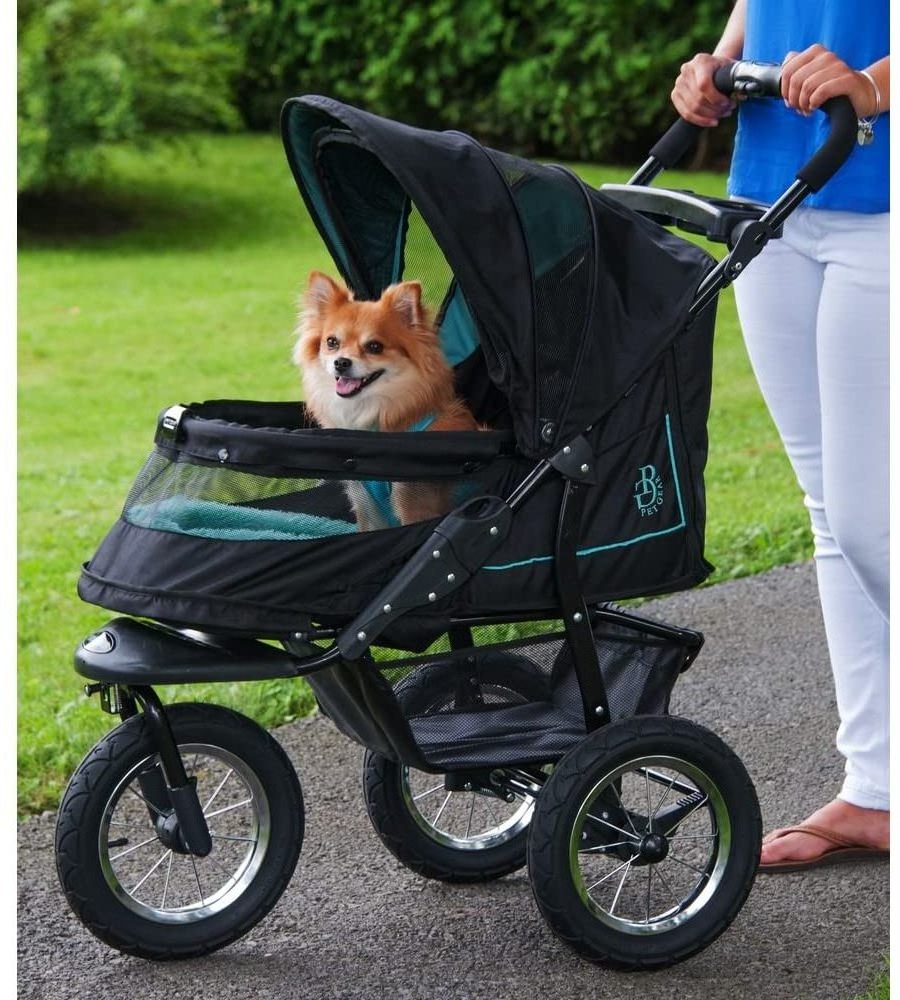 No-Zip NV Pet Stroller for Cats Dogs Plush Pad Weather Cover Included Optional Divider pet removable carrier