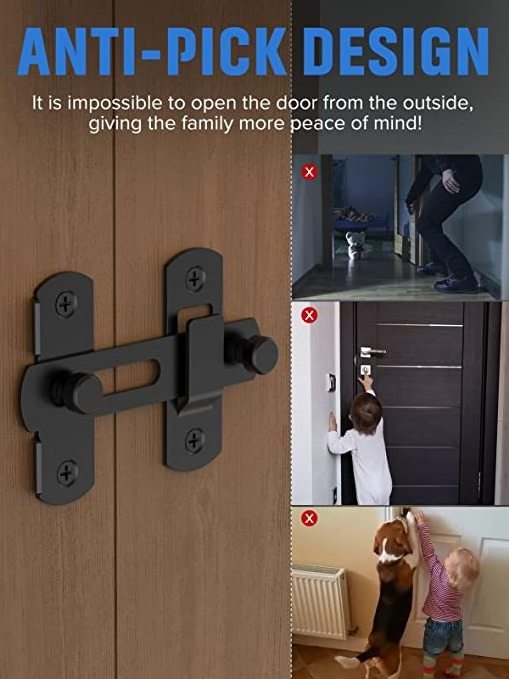 Dog Latch Hook Kit Dog Latch for Cage Door Safety Door Bolt Latch Lock for Wine Cabinet