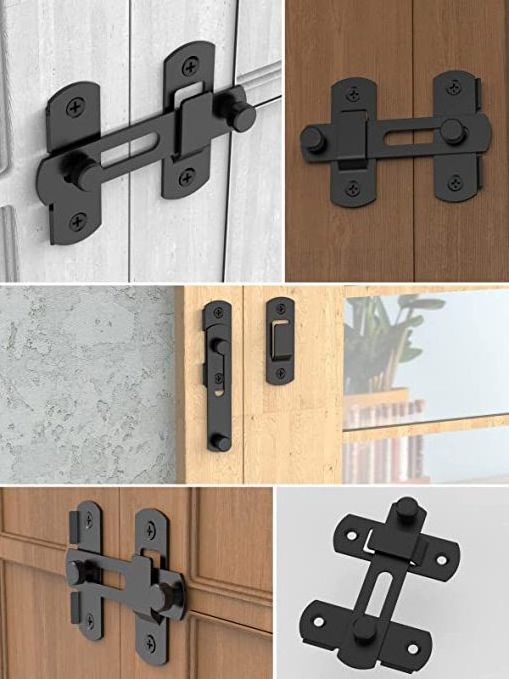 Dog Latch Hook Kit Dog Latch for Cage Door Safety Door Bolt Latch Lock for Wine Cabinet