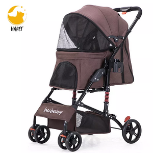 Wholesale Pet Travel Stroller Compact Large Wheels dog cat traveling stroller