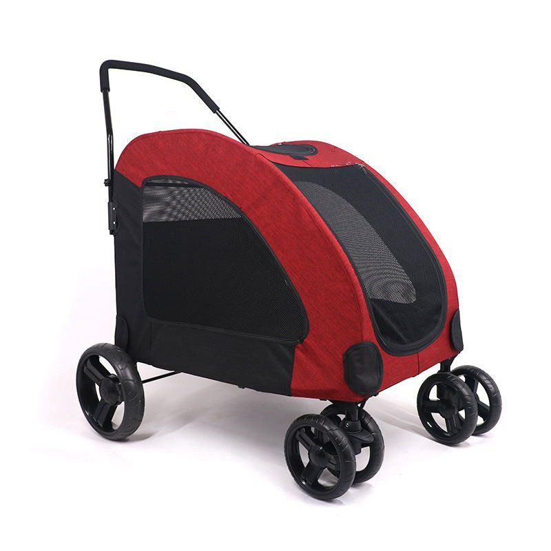 Manufacture Dog Stroller for Cat and Dog Deluxe 4 Wheels Easy Fold Pet Strollers for Small and Medium Cats Dogs Puppy