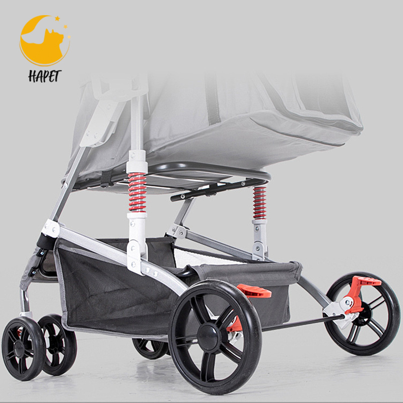 High Quality Double Pet Stroller Zip less Entry for Single or Multiple Dogs/Cats Plush Pad Weather Cover Included Large