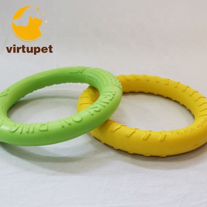 TPR EVA Dog Toys Ring Water Floating Outdoor Fitness Flying Discs Tug of War Interactive Training Ring for Dogs