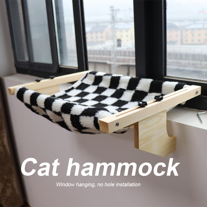 Durable Steady Cat Bed  Sturdy Adjustable Providing All-Around Sunbath  Window Perch Cat Window Hammock Seat for Indoor