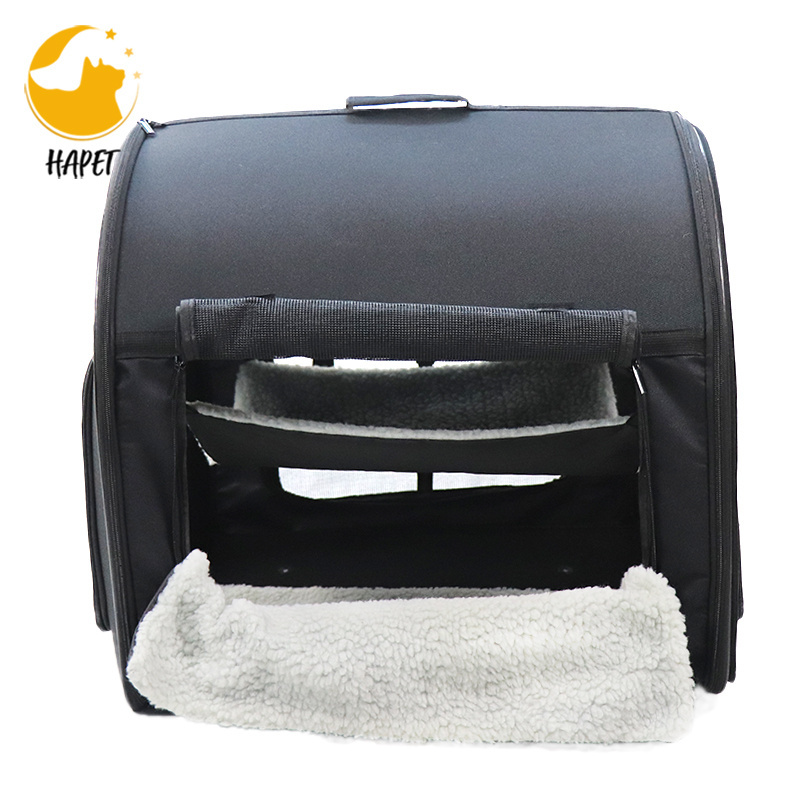 Manufacture Foldable Easy Taken Dog Double Crate Kitten Puppy Pet Travel Bag for Dog and Cat Wholesale Pet Carrier Bag