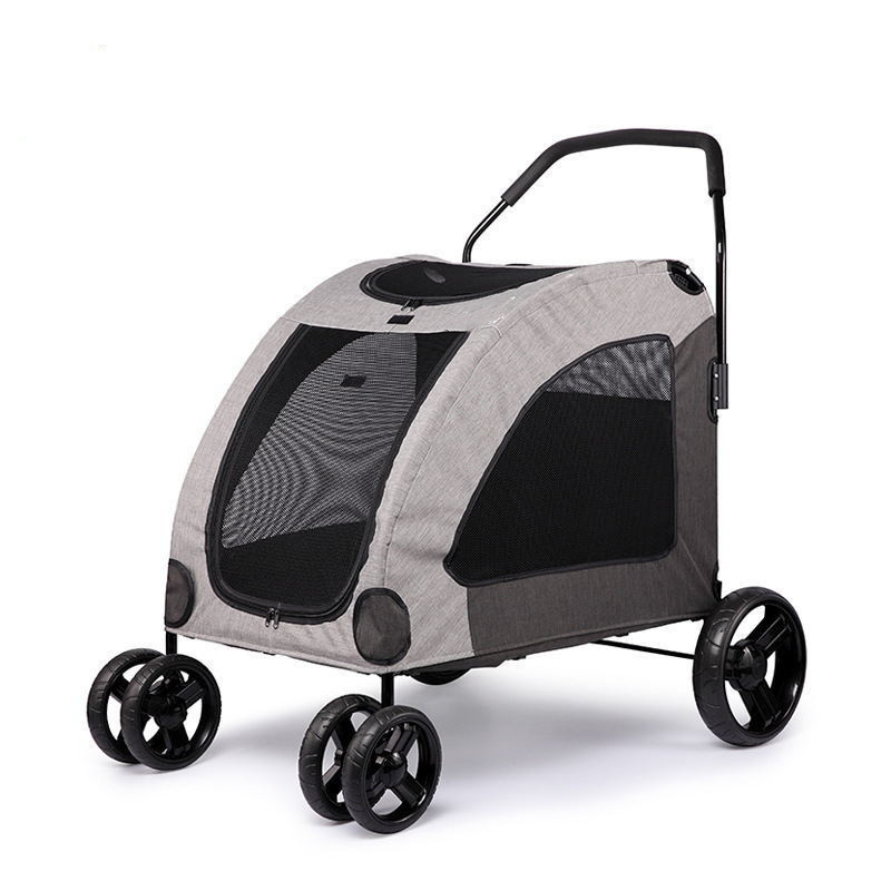 Manufacture Dog Stroller for Cat and Dog Deluxe 4 Wheels Easy Fold Pet Strollers for Small and Medium Cats Dogs Puppy