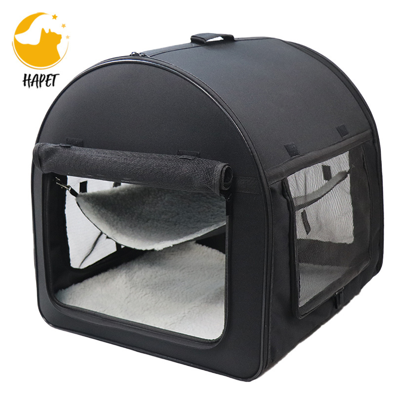 Manufacture Foldable Easy Taken Dog Double Crate Kitten Puppy Pet Travel Bag for Dog and Cat Wholesale Pet Carrier Bag