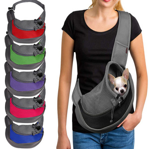 Wholesale Pet Cat Dog Bag Carrier Travel Products Outdoor Breathable Small Shoulder Pet Cat Dog Sling Carrier Bag