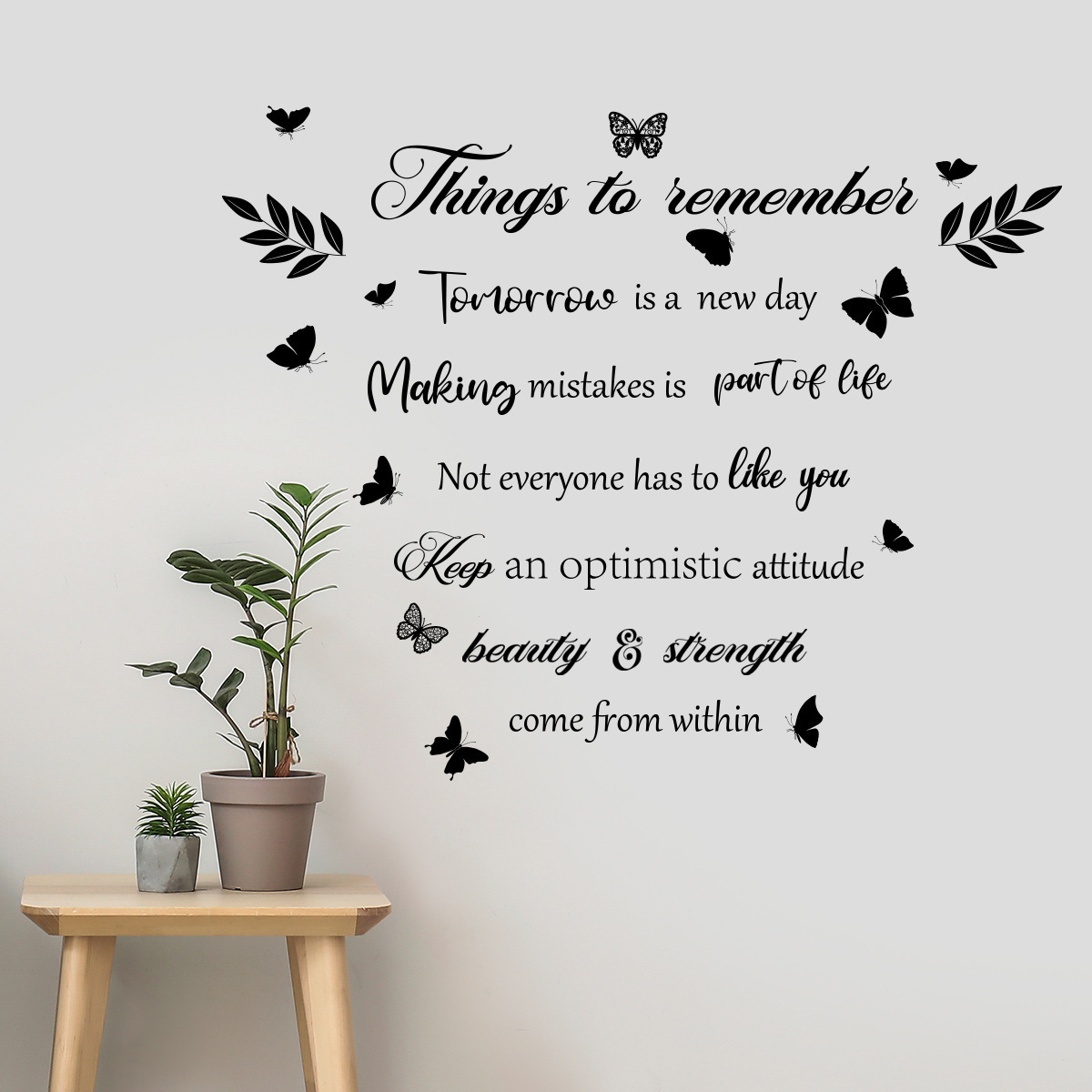 Factory Custom Inspirational Quote Things To Remember Decorative Wall Stickers for Bedroom