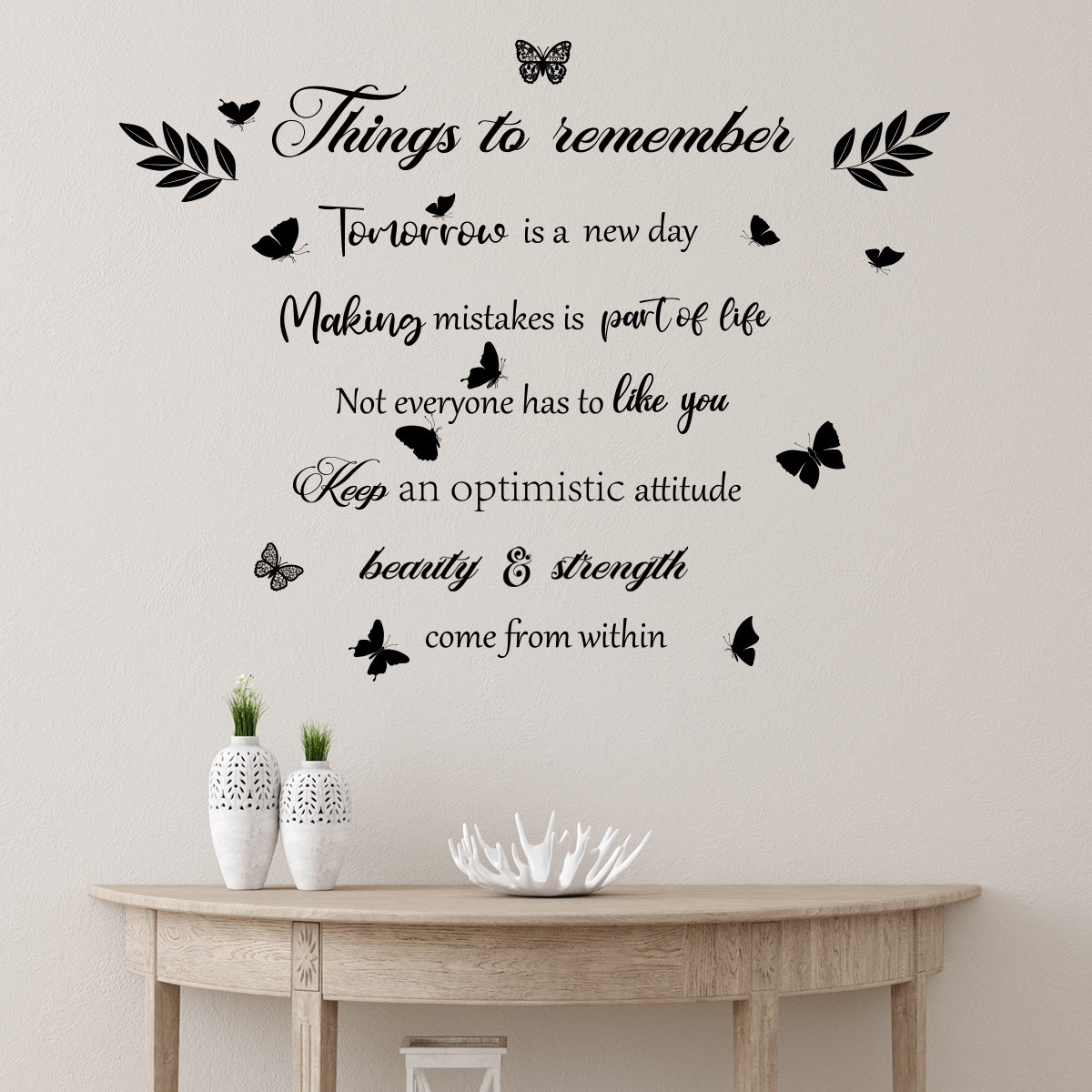 Factory Custom Inspirational Quote Things To Remember Decorative Wall Stickers for Bedroom