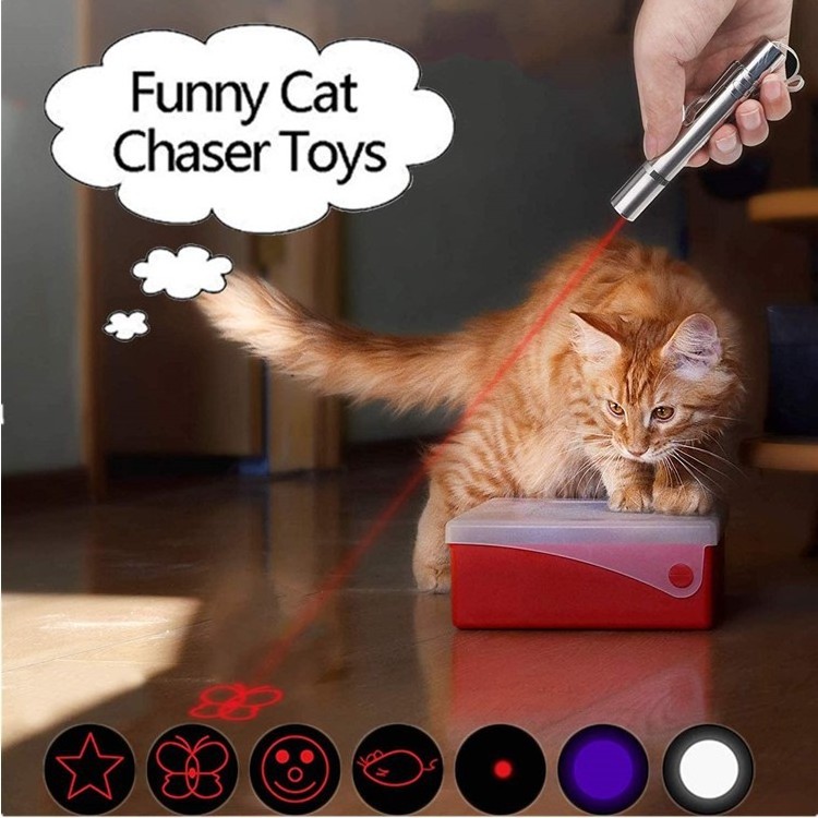 High Quality Pet Cat Toys Aluminum USB Rechargeable Interactive Pet Cat Laser Pointer Toys for Cats