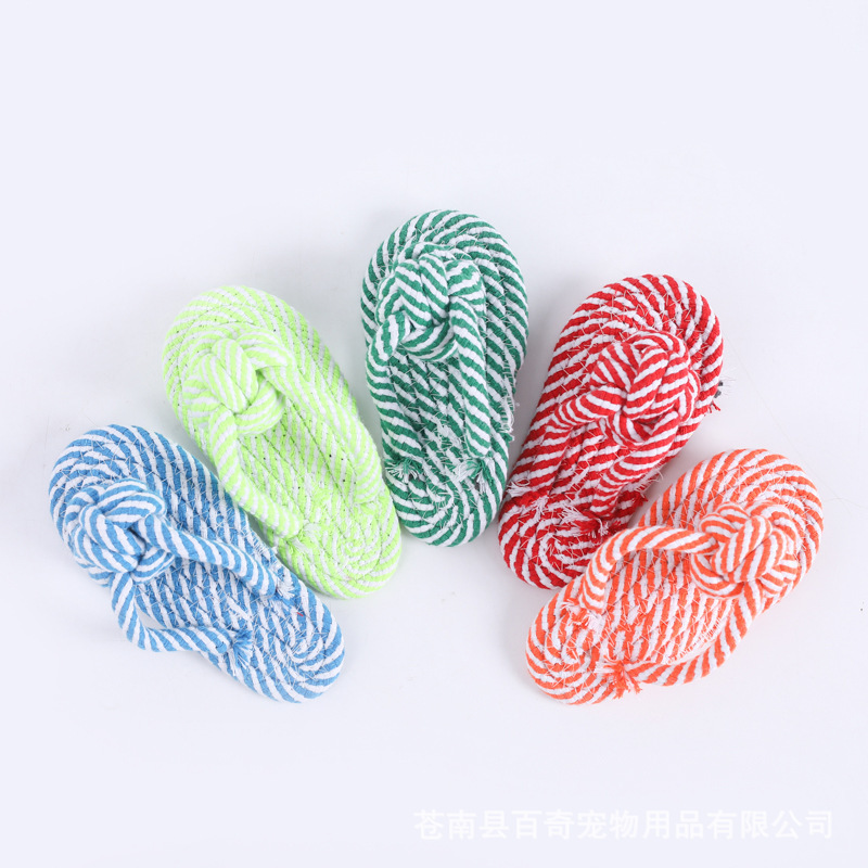 Wholesale Custom Cotton Rope Pet Dog Chew Toys Luxury Durable Heart Bone Slipper Interactive Pet Dog Rope Toys for Dogs