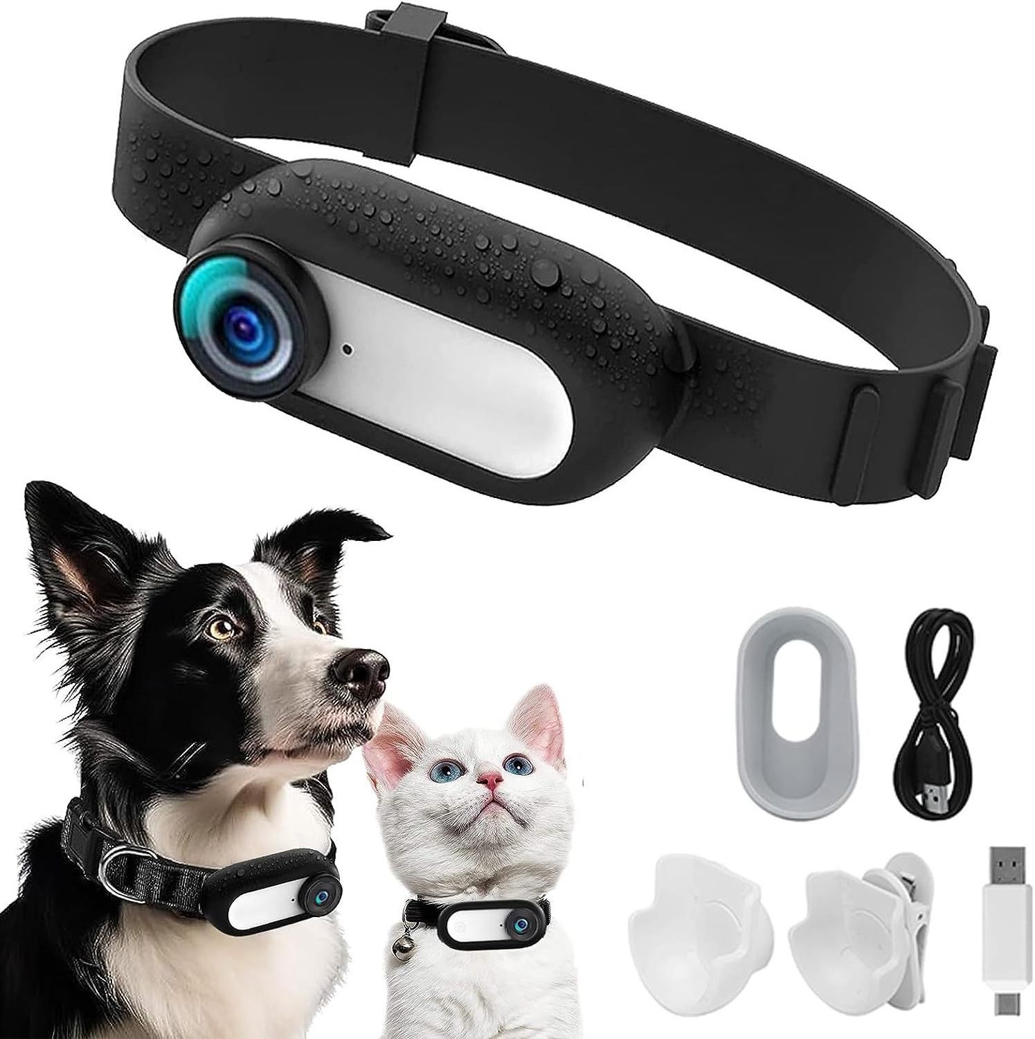 Wholesale Pet Cat Collar Luxury Adjustable Silicone Small Puppy Outdoor Mini Camera Pet Cat Camera Collar