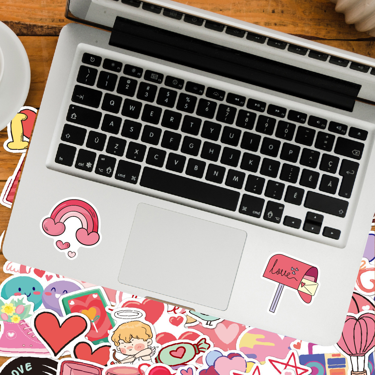 Factory Custom Stickers 50PCS Waterproof Cartoon Decorative Envelope Laptop Cup Valentines Day Love Stickers