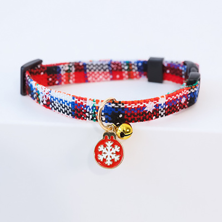 Wholesale Pet Dog Cat Collar Cute Buckle Adjustable Christmas Charms Small Pet Dog Cat Collar with Bell