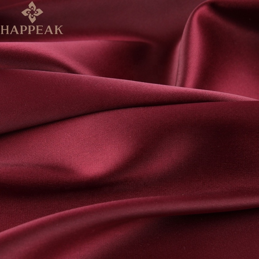 HAPPEAK Wholesale Duchess Satin Silk Fabric Soft Stretchy Polyester Matt Satin Fabric