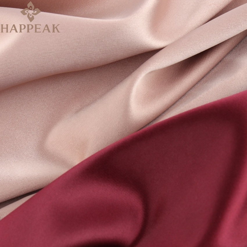 HAPPEAK Wholesale Duchess Satin Silk Fabric Soft Stretchy Polyester Matt Satin Fabric